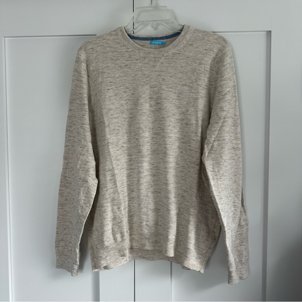 Like New! Men's J. McLaughlin Beige Crewneck Sweater